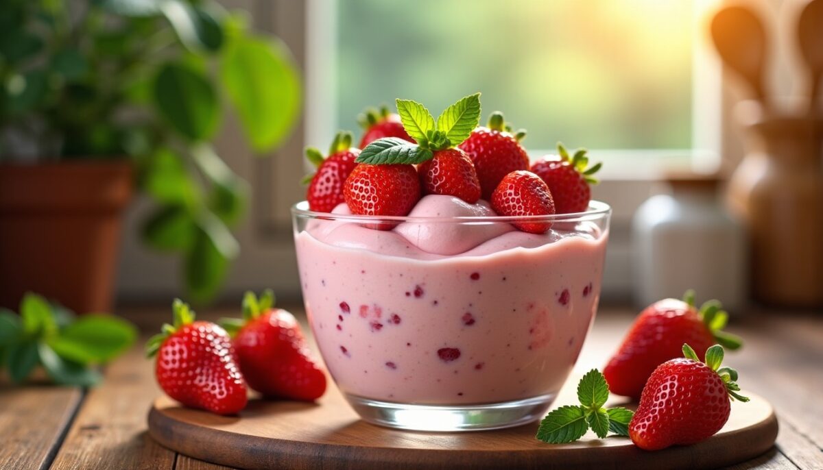 Mousse de fraises ultra légère : sans gélatine ni cuisson, un seul geste avec des blancs en neige suffit