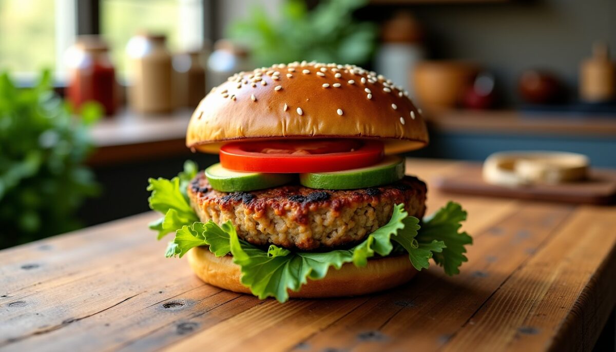 Le hamburger végétal signé Mai Linh : un délice maison au tofu