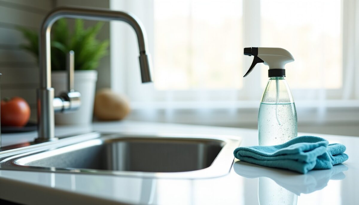 Pourquoi vaporiser du vinaigre sur votre évier de cuisine est une astuce indispensable pour la propreté et l'entretien Pourquoi vaporiser du vinaigre sur votre évier de cuisine est une astuce indispensable pour la propreté et l'entretien