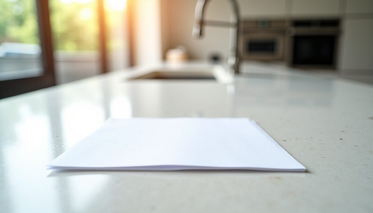 Plan de travail : ce petit défaut invisible pourrait vous coûter 1000€, une simple feuille de papier pour l’identifier